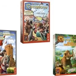 999 Games Spellenbundel - 3 Stuks - Carcassonne Uitbreidingen - Het Circus & De Toren & Jagers En Verzamelaars