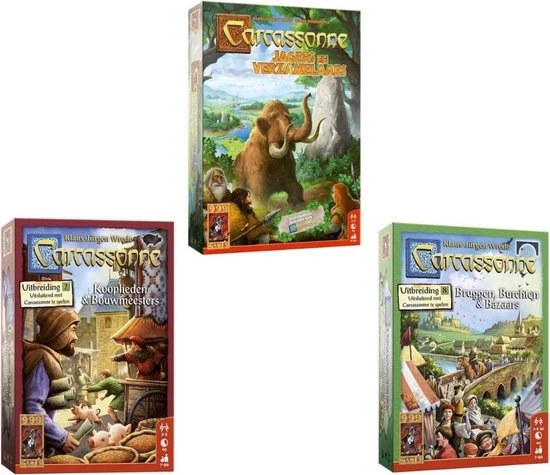 999 Games Spellenbundel - 3 Stuks - Carcassonne Jagers&Verzamelaars & Kooplieden&Bouwmeesters & Bruggen, Burchten&Bazaars 3 999 Games Spellenbundel - 3 Stuks - Carcassonne Jagers&Verzamelaars & Kooplieden&Bouwmeesters & Bruggen, Burchten&Bazaars