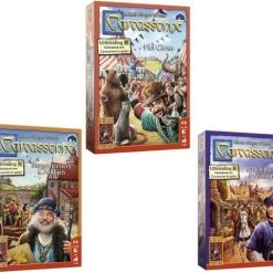 999 Games Spellenbundel - 3 Stuks - Carcassonne Het Circus & Burgemeesters En Abdijen & Graaf, Koning En Consorten
