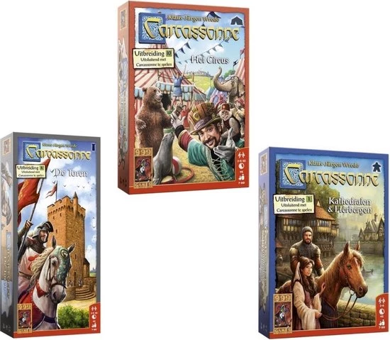 999 Games Spellenbundel - 3 Stuks - Carcassonne Het Circus & De Toren & Kathedralen En Herbergen 3 999 Games Spellenbundel - 3 Stuks - Carcassonne Het Circus & De Toren & Kathedralen En Herbergen