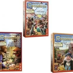 999 Games Spellenbundel - 3 Stuks - Carcassonne Het Circus & Kooplieden En Bouwmeesters & Burgemeesters En Abdijen