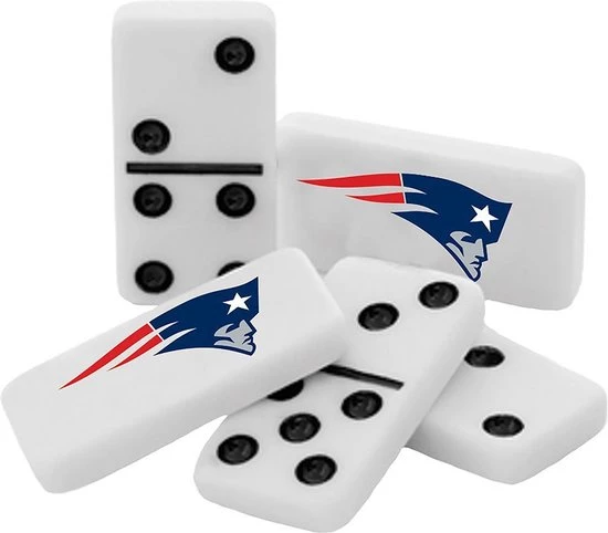 Masterpieces Dominoes Double 6 Set New England Patriots American Football 4 Masterpieces Dominoes Double 6 Set New England Patriots American Football - Afbeelding 2