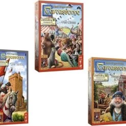 999 Games Spellenbundel - 3 Stuks - Carcassonne Het Circus & De Toren & Burgemeesters En Abdijen