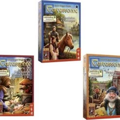 999 Games Spellenbundel - 3 Stuks - Carcassonne Kathedralen&Herbergen & Kooplieden&Bouwmeesters & Burgemeesters&Abdijen