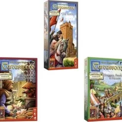 999 Games Spellenbundel - 3 Stuks - Carcassonne De Toren & Kooplieden En Bouwmeesters & Bruggen, Burchten En Bazaars