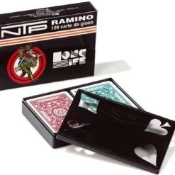 Dal Negro Speelkaarten Ramino Floreale Karton Rood/blauw 2-delig