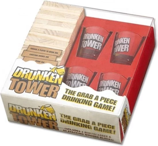 CRYTIVE Drankspel - Drunken Tower Drankspel - Drankspel - Drankspel Inclusief 4 Shot Glaasjes 4 CRYTIVE Drankspel - Drunken Tower Drankspel - Drankspel - Drankspel Inclusief 4 Shot Glaasjes - Afbeelding 2