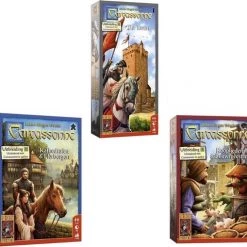 999 Games Spellenbundel - 3 Stuks - Carcassonne De Toren & Kathedralen En Herbergen & Kooplieden En Bouwmeesters