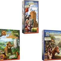 999 Games Spellenbundel - 3 Stuks - Carcassonne De Toren & Jagers En Verzamelaars & Kathedralen En Herbergen