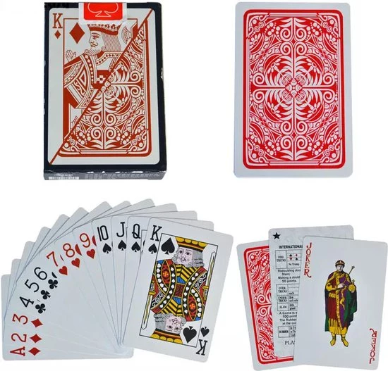 Casual Goods 2x Plastic Speelkaarten | Waterdicht | Volwassenen | Poker | Rood + Blauw 5 Casual Goods 2x Plastic Speelkaarten | Waterdicht | Volwassenen | Poker | Rood + Blauw - Afbeelding 3