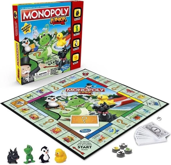 Hasbro Spellenbundel - 2 Stuks - Monopoly Junior & UNO 6 Hasbro Spellenbundel - 2 Stuks - Monopoly Junior & UNO - Afbeelding 4