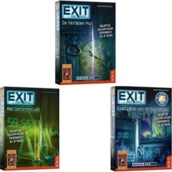 999 Games Spellenbundel - 3 Stuks - Exit - De Verlaten Hut & Het Geheime Lab & Evacuatie Van De Noordpool