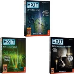 999 Games Spellenbundel - 3 Stuks - Exit - De Verlaten Hut & Het Geheime Lab & De Duistere Catacomben