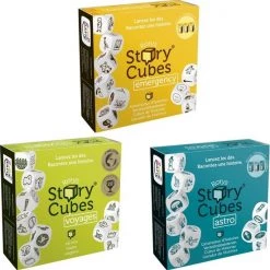 Merkloos Spellenbundel - Dobbelspel - 3 Stuks - Rory's Story Cubes Voyages, Astro & Emergency