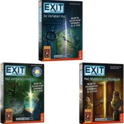 999 Games Spellenbundel - 3 Stuks - Exit - De Verlaten Hut & Het Vergeten Eiland & Het Mysterieuze Museum