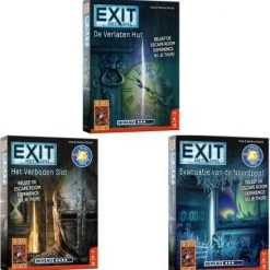999 Games Spellenbundel - 3 Stuks - Exit - De Verlaten Hut & Het Verboden Slot & Evacuatie Van De Noordpool
