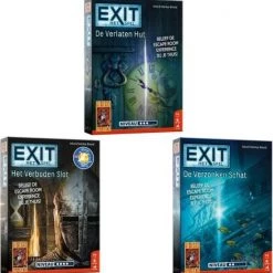 999 Games Spellenbundel - 3 Stuks - Exit - De Verlaten Hut & Het Verboden Slot & De Verzonken Schat