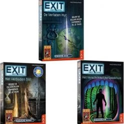999 Games Spellenbundel - 3 Stuks - Exit - De Verlaten Hut & Het Verboden Slot & Het Verschrikkelijke Spookhuis