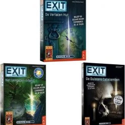 999 Games Spellenbundel - 3 Stuks - Exit - De Verlaten Hut & Het Vergeten Eiland & Het Verschrikkelijke Spookhuis