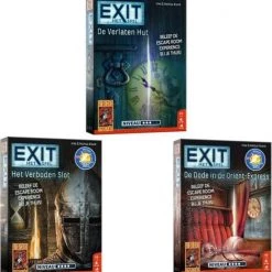 999 Games Spellenbundel - 3 Stuks - Exit - De Verlaten Hut & Het Verboden Slot & De Dode In De Orient Express
