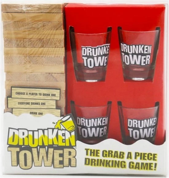 CRYTIVE Drankspel - Drunken Tower Drankspel - Drankspel - Drankspel Inclusief 4 Shot Glaasjes 3 CRYTIVE Drankspel - Drunken Tower Drankspel - Drankspel - Drankspel Inclusief 4 Shot Glaasjes
