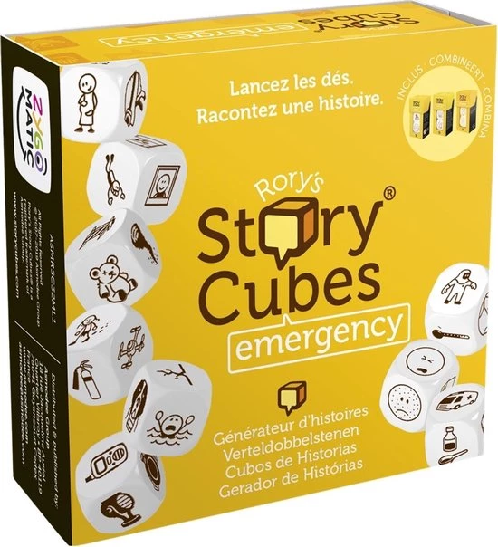 Merkloos Spellenbundel - Dobbelspel - 3 Stuks - Rory's Story Cubes Voyages, Astro & Emergency 14 Merkloos Spellenbundel - Dobbelspel - 3 Stuks - Rory's Story Cubes Voyages, Astro & Emergency - Afbeelding 12
