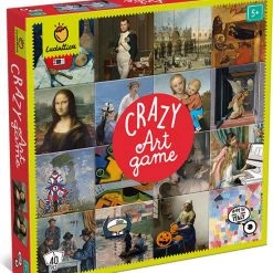 Ludattica Spellen: CRAZY ART GAME 24,5x24,5x4cm, Met 40 Kaartjes En Instructies, 3+