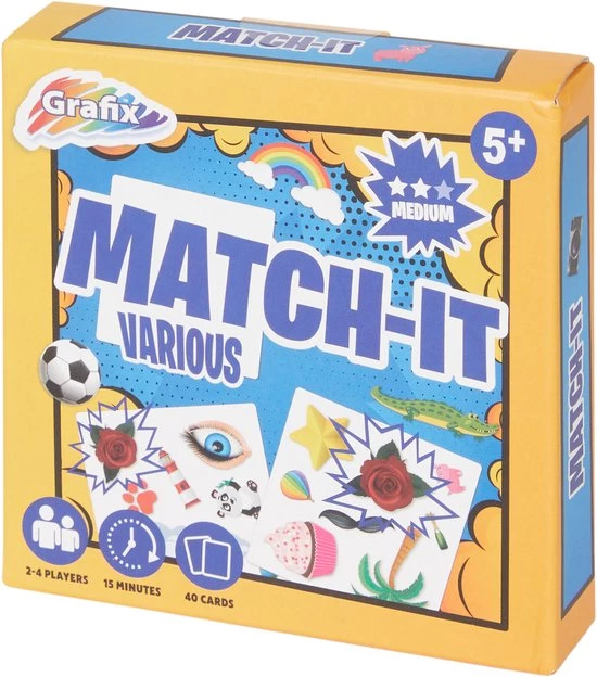 Grafix MATCH-IT VARIOUS Kinderen Kaartspel 5+ 3 Grafix MATCH-IT VARIOUS Kinderen Kaartspel 5+