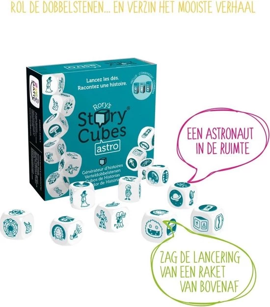 Merkloos Spellenbundel - Dobbelspel - 3 Stuks - Rory's Story Cubes Voyages, Astro & Emergency 11 Merkloos Spellenbundel - Dobbelspel - 3 Stuks - Rory's Story Cubes Voyages, Astro & Emergency - Afbeelding 9