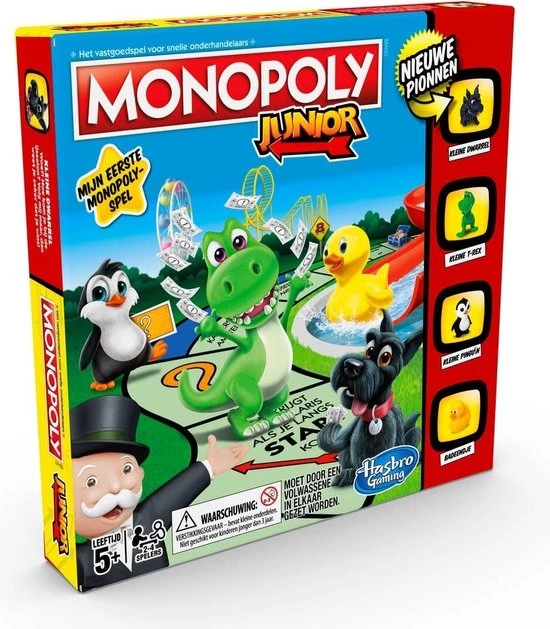 Hasbro Spellenbundel - 2 Stuks - Monopoly Junior & UNO 4 Hasbro Spellenbundel - 2 Stuks - Monopoly Junior & UNO - Afbeelding 2