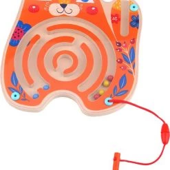 Tooky Toy Doolhofspel Junior 18,3 X 20 Cm Hout Oranje 3-delig