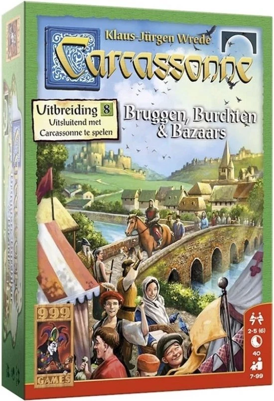 1000 GAMES Spellenbundel - 3 Stuks - Carcassonne Draak, Fee&Jonkvrouw & Kathedralen&Herbergen & Bruggen, Burchten&Bazaars 10 1000 GAMES Spellenbundel - 3 Stuks - Carcassonne Draak, Fee&Jonkvrouw & Kathedralen&Herbergen & Bruggen, Burchten&Bazaars - Afbeelding 8