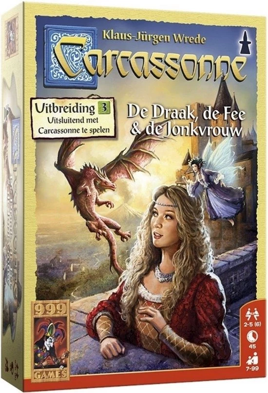 999 Games Spellenbundel - 3 Stuks - Carcassonne Draak, Fee&Jonkvrouw & Jagers&Verzamelaars & Kooplieden&Bouwmeesters 4 999 Games Spellenbundel - 3 Stuks - Carcassonne Draak, Fee&Jonkvrouw & Jagers&Verzamelaars & Kooplieden&Bouwmeesters - Afbeelding 2