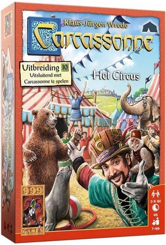 999 Games Spellenbundel - 3 Stuks - Carcassonne Het Circus & Jagers En Verzamelaars & Kooplieden En Bouwmeesters 4 999 Games Spellenbundel - 3 Stuks - Carcassonne Het Circus & Jagers En Verzamelaars & Kooplieden En Bouwmeesters - Afbeelding 2